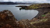 Lake Kleifarvatn mountain, Iceland landscape. Free public domain CC0 photo.