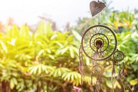 Dream catcher in a magical balinese garden. Free public domain CC0 photo.