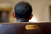 President Barack Obama meets with members of his Cabinet in the Cabinet Room of the White House, Jan. 29, 2010.