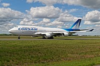 Corsair F-GTUI - Boeing 747-400, A&eacute;roport de Bordeaux-M&eacute;rignac, 29/04/2019. 