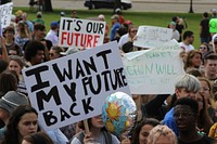 #ClimateStrike Rally 9-20-19. Original public domain image from Flickr