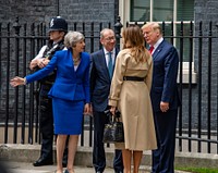 President of The United States meets with Prime Minister May. President of The United States Donald Trump meets with Prime Minister May on June 4, 2019. [State Department photo by Ron Przysucha/ Public Domain]. Original public domain image from Flickr