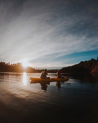 Person kayaking, adventure travel concept. Free public domain CC0 photo.