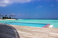 Porch with Pool, overlooking sea. Free public domain CC0 photo.