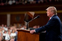 State of the Union 2020President Donald J. Trump delivers his State of the Union address Tuesday, Feb. 4, 2020, in the House Chamber in the U.S. Capitol in Washington, D.C.. (Official White House Photo by D. Myles Cullen). Original public domain image from Flickr