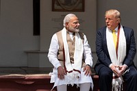 President Trump and the First Lady in India