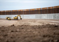 Construction Continues on Border Wall Near McAllen, TX. Original public domain image from Flickr