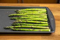 Asparagus prepped for cooking. Free public domain CC0 image