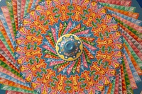Colorful floral pattern. Free public domain CC0 photo.