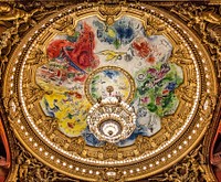 Ceiling of the Palais Garnier, Paris. Free public domain CC0 image.