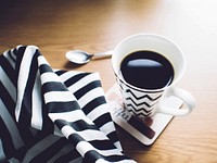 Morning black coffee. Free public domain CC0 image