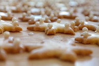 Closeup on cookies with pearl sprinkles. Free public domain CC0 image.