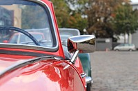 Red convertible front. Free public domain CC0 photo.