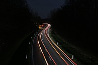 Highway at night photo. Free public domain CC0 image.