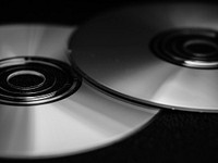 CD disks close up. Free public domain CC0 photo.