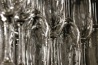 Empty wine glasses. Free public domain CC0 photo.