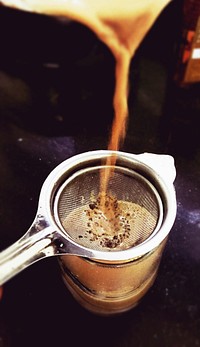 Black coffee & filter. Free public domain CC0 image