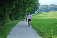 People doing bicycle tour. Free public domain CC0 photo.