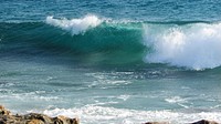 Large crashing beach waves. Free public domain CC0 image.