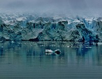 Glaciers in Antarctic sea. Free public domain CC0 photo.