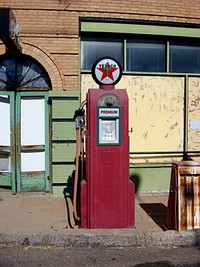 Vintage Texaco gas station, USA, April 18, 201.