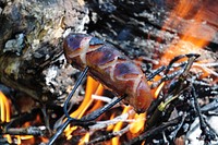 Grilled sausages. Free public domain CC0 image