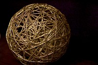 Golden decoration ball. Free public domain CC0 image.