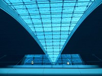 Dubai airport glass roof. Free public domain CC0 photo.