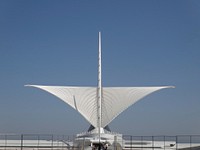 Reiman Pedestrian Bridge by Santiago Calatrava, Milwaukee, Wisconsin. Free public domain CC0 photo.