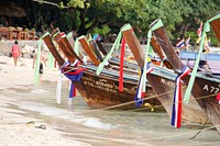 Longtail boat in Southern Thailand, holidays travel desination. Free public domain CC0 photo.