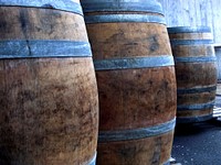 Wine barrels. Free public domain CC0 photo.