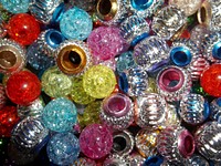 Colorful decorative jewelry making beads. Free public domain CC0 image.