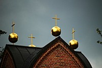 Vintage church building in a countryside. Free public domain CC0 image.