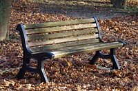 Park bench. Free public domain CC0 photo