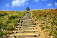 Staircase in nature. Free public domain CC0 image.