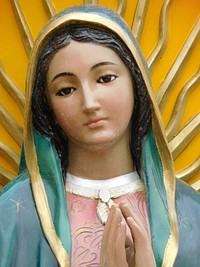 Madonna sculpture. Free public domain CC0 photo.