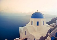 Free  Blue Dome Church, Santorini, Greece image, public domain travel CC0 photo.
