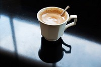 Black coffee with coffee crema. Free public domain CC0 image