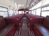 Passenger seats inside a bus. Free public domain CC0 photo.