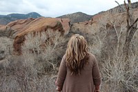 Girl exploring nature. Free public domain CC0 photo.