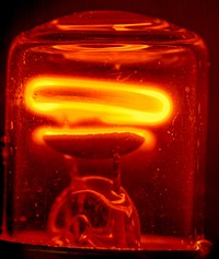 Close up filament lamp. Free public domain CC0 photo.