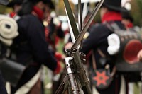 Bayonets at reenactment. Free public domain CC0 photo.