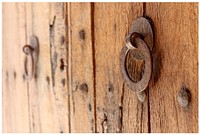 Iron door handle. Free public domain CC0 photo.