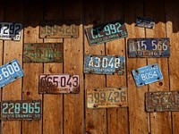 License plates. Free public domain CC0 photo