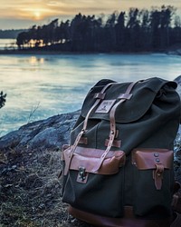 Backpack on the ground, free public domain CC0 photo