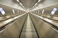 Subway escalator. Free public domain CC0 photo.