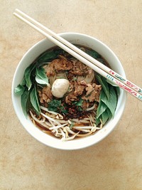 Free Thai boat noodle image, public domain food CC0 photo.