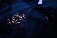 Free close up car dashboard and steering wheel image, public domain car CC0 photo.