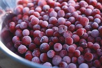 Closeup on red grapes in bowl. Free public domain CC0 photo.