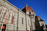 Closeup on Florence Cathedral and Brunelleschi's Dome in Italy. Free public domain CC0 photo.